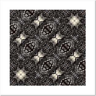 Black and White Teeth Bit Looking Pattern - WelshDesignsTP002 Posters and Art